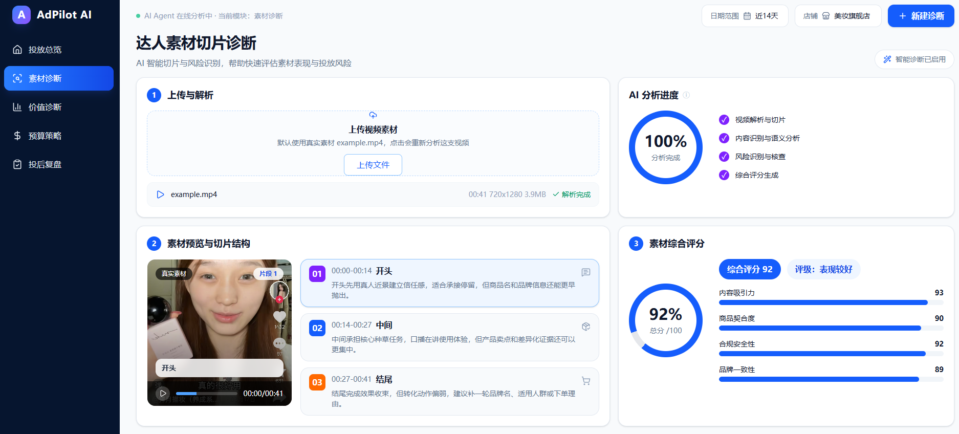AdPilot AI 页面截图